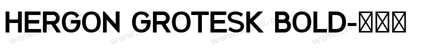 HERGON GROTESK BOLD字体转换
